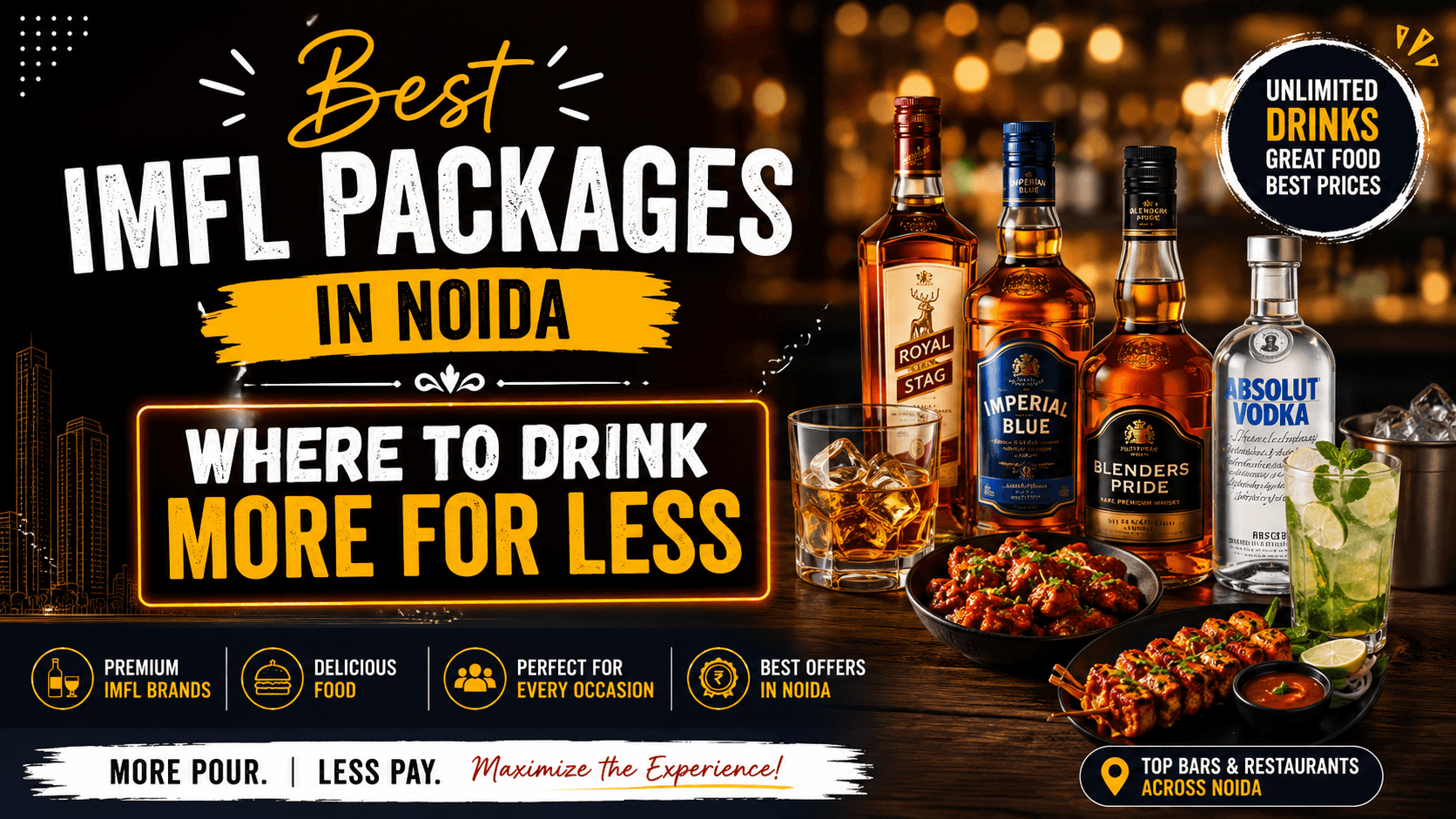 Best IMFL Packages in Noida: Where to Drink More for Less