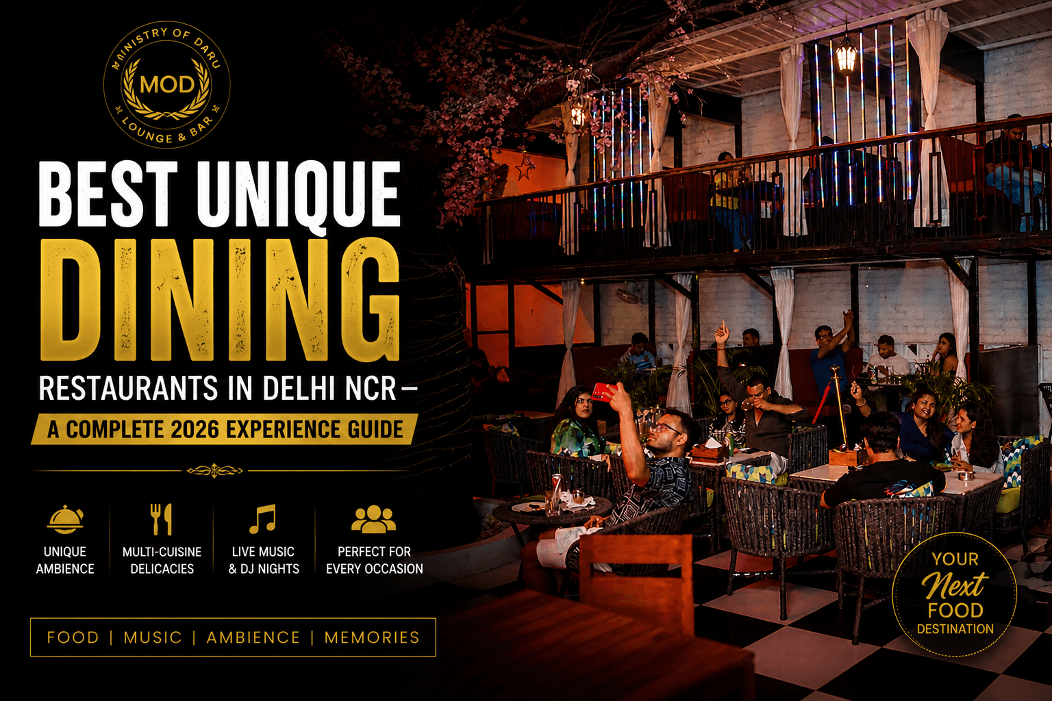 Best Unique Dining Restaurants in Delhi NCR – A Complete 2026 Experience Guide